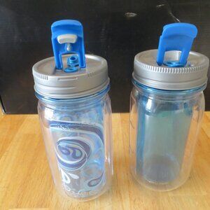 Set of 2 Cool Gear 16oz Insulated Mason Jar Travel Tumblers